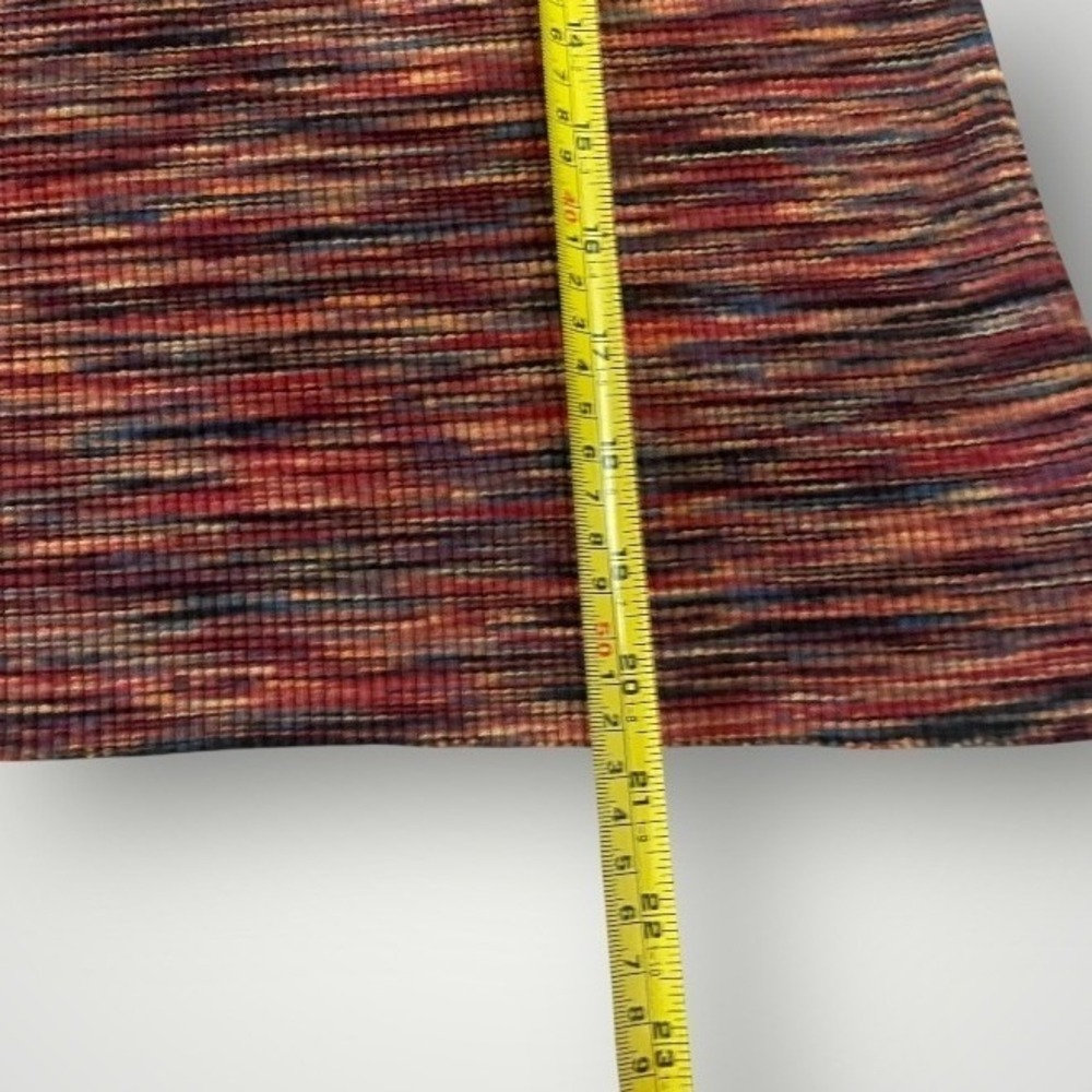 Anthropologie Mock Neck Ribbed Knit Sleeveless Top XS Multi Color Space Dyed - Picture 5 of 11